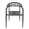 Fauteuil corde extérieur structure anthracite