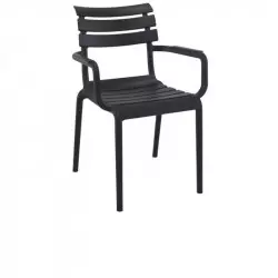 Fauteuil de terrasse CHR ne polypro noir