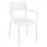 Fauteuil extérieur en polypropylène blanc
