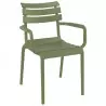 Fauteuil pour terrasse en polypro vert olive