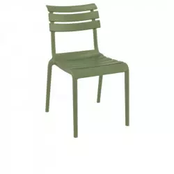 Chaise de terrasse en polypro vert olive