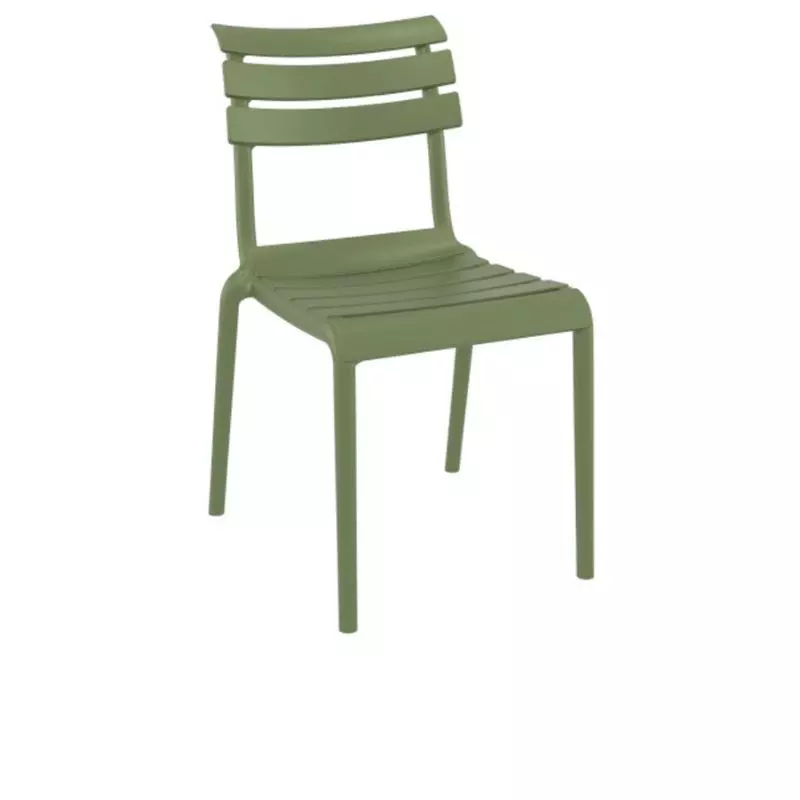 Chaise de terrasse en polypro vert olive