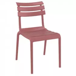 Chaise CHR extérieure en polypropylène rouge
