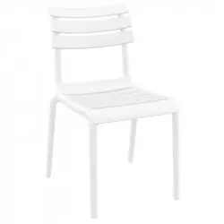Chaise professionnelle pour terrasse en polypro blanc