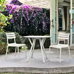 Mobilier de terrasse CHR en polypro taupe