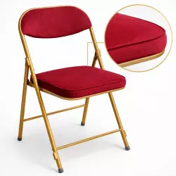 Assise rembourrée pour la chaise en velours pliante Assise rembourrée pour la chaise en velours pliante