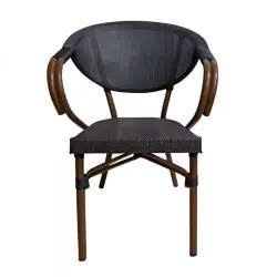 Chaise de terrasse de café effet bambou