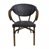 Chaise de terrasse de café effet bambou