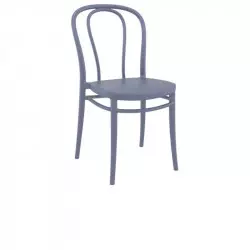 Chaise de restaurant en polypro gris