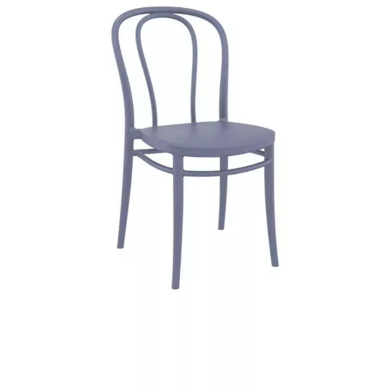 Chaise de restaurant en polypro gris