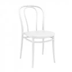 Chaise de salle en polypro blanc