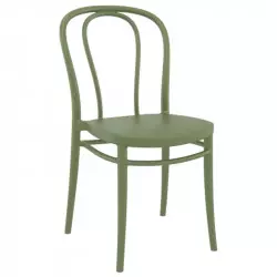 Chaise de bar en polypro vert olive