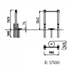 Dimensions de l'agrès sportif séniors Dimensions de l'agrès sportif séniors