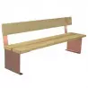 Banc en bois extérieur pour collectivité