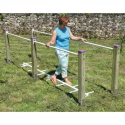 Équipement sportif extérieur pour séniors dans un parc public