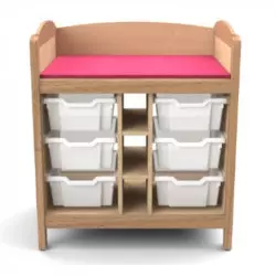 Meuble d'accueil pour le change en crèche