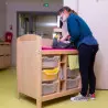 Meuble de change crèche en hêtre massif
