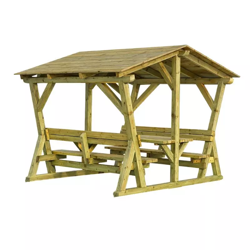 Table pique avec toit Kiosque
