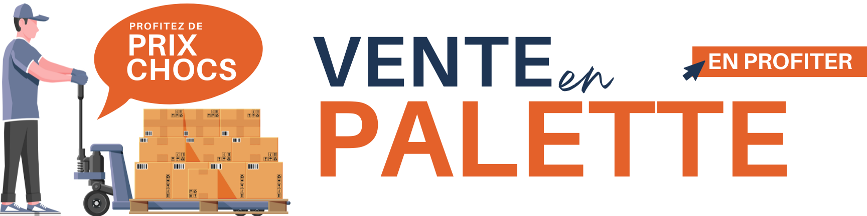 vente à la palette mobilier collectivités