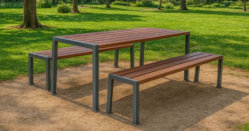 table pique nique en plastique recyclé